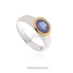 Pierścionek zaręczynowy - Piękny pierścionek srebrny z prawdziwym tanzanitem w sklepie internetowym AnKa Biżuteria