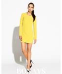 Żółta dzienna sukienka z wycięciem na plecach MIKO 003-żółto-limon 003-żółto-limon, Rozmiar: L Wysyłka w 24h, darmowa dostawa od 99PLN, mozliwość zakupu teraz i zapłaty za 30 dni - PayU - płacę w sklepie internetowym Bonays.pl