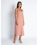 Różowa sukienka midi na cieniutkich ramiączkach - Nail 173-różowy 173-różowy, Rozmiar: M Wysyłka w 24h, darmowa dostawa od 99PLN, mozliwość zakupu teraz i zapłaty za 30 dni - PayU - płacę później w sklepie internetowym Bonays.pl