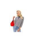 Szara elegancka bluzka z guziczkami i kokardą SEMELE semele-grey-85283 semele-grey-85283, Rozmiar: 2XL Wysyłka w 24h, darmowa dostawa od 99PLN, mozliwość zakupu teraz i zapłaty za 30 dni - PayU w sklepie internetowym Bonays.pl