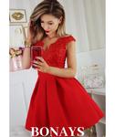 Czerwona balowa sukienka z koronka i motylkiem B2139-02-M54153 B2139-02-M54153 , Rozmiar: 46 Wysyłka w 24h, darmowa dostawa od 99PLN, mozliwość zakupu teraz i zapłaty za 30 dni - PayU - płacę później w sklepie internetowym Bonays.pl