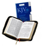 KJV Pocket Reference Bible, Black French Morocco Leather with Zip Fastener, Red-letter Text, KJ243:XRZ Black French Morocco Leather, with Zip Fastener w sklepie internetowym Libristo.pl