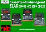 Cassetten-Tonbandgerät ELAC CD 400 - CD 500 - CD 520 Bedienungsanleitung w sklepie internetowym Libristo.pl
