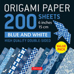 Origami Paper 200 sheets Blue and White Patterns 6" (15 cm) w sklepie internetowym Libristo.pl