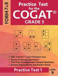 Practice Test for the Cogat Grade 3 Level 9 Form 7 and 8: Practice Test 1: 3rd Grade Test Prep for the Cognitive Abilities Test w sklepie internetowym Libristo.pl