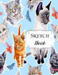 Sketch Book: Cat Sketchbook Scetchpad for Drawing or Doodling Notebook Pad for Creative Artists #8 Blue w sklepie internetowym Libristo.pl