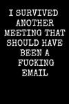 I Survived Another Meeting That Should Have Been A Fucking Email: An Irreverent Snarky Humorous Sarcastic Profanity Funny Office Co-worker Appreciatio w sklepie internetowym Libristo.pl