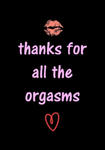 thanks for all the orgasms: Funny Valentine's Day Gifts for Him - Husband - Boyfriend - Joke Valentines Day Card Alternative w sklepie internetowym Libristo.pl