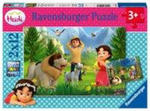 Ravensburger Kinderpuzzle - 05143 Gemeinsame Zeit in den Bergen - Puzzle für Kinder ab 3 Jahren, Heidi-Puzzle mit 2x12 Teilen w sklepie internetowym Libristo.pl