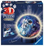Ravensburger 3D Puzzle 11264 - Nachtlicht Puzzle-Ball Astronauten im Weltall - 72 Teile - ab 6 Jahren, LED Nachttischlampe mit Klatsch-Mechanismus w sklepie internetowym Libristo.pl