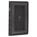 KJV Holy Bible Standard Size Faux Leather Red Letter Edition - Thumb Index & Ribbon Marker, King James Version, Black/Gold Cross w sklepie internetowym Libristo.pl