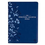 The Spiritual Growth Bible, Study Bible, NLT - New Living Translation Holy Bible, Faux Leather, Navy w sklepie internetowym Libristo.pl