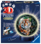 Ravensburger 3D Puzzle 11248 - Nachtlicht Puzzle-Ball Raubkatzen - 72 Teile - ab 6 Jahren, LED Nachttischlampe mit Klatsch-Mechanismus w sklepie internetowym Libristo.pl