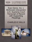 Exer-Genie, Inc. V. McDonald (Alexander) U.S. Supreme Court Transcript of Record with Supporting Pleadings w sklepie internetowym Libristo.pl