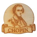 Magnes na lodówkę drewniany okrągły Chopin w sklepie internetowym SteelBlue