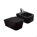 VELDMAN MUSZLA WC CUBIC RIMLESS BLACK + BIDET + DESKA w sklepie internetowym Stylowalazienka.pl