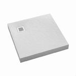 Brodzik akrylowy zintegrowany z nośnikiem Stabilsound Plus® oraz obudową akrylową przeciągniętą do podłogi New Horizons White Stone 100x100x12 cm, kwadratowy, producent: Schedpol, numer kat w sklepie internetowym Stylowalazienka.pl