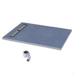 Brodzik podpłytkowy Stabilsound Plus® 70x140x5/12,5 cm, prostokątny z odpływem na krótszym boku z maskownicą Plate, producent: Schedpol, numer kat.: 10.006/OLKB w sklepie internetowym Stylowalazienka.pl