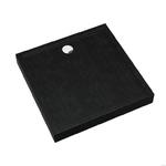 Brodzik akrylowy zintegrowany z nośnikiem Stabilsound Plus® oraz obudową akrylową przeciągniętą do podłogi Cameron Black Stone 80x80x12 cm, kwadratowy, produkcji Schedline, nr kat.: 3ST.C2K-8080/C/ST w sklepie internetowym Stylowalazienka.pl