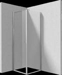Drzwi + ścianka wahadłowe prysznicowe firmy Deante, kolor: chrom, nr katalogowy: KTSW042P KTS_083P Kabina narożna: drzwi wahadłowe 80 cm + ścianka 30 cm w sklepie internetowym Stylowalazienka.pl