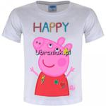 Koszulka Świnka Peppa Happy cekiny w sklepie internetowym Ubraniak.pl