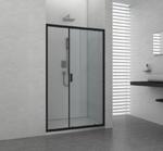 ELITE BLACK Drzwi prysznicowe do wnęki profil czarny mat 120x195 cm S120B Sanotechnik w sklepie internetowym Kąpielowy.pl