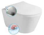 Miska WC podwieszana z funkcją bidetu biały RIMLESS 35,5 x 53 cm AVVA 100312 Sapho w sklepie internetowym Kąpielowy.pl