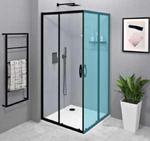 Drzwi prysznicowe przesuwne profile czarny mat 80 cm SIGMA SIMPLY BLACK GS2180B GELCO w sklepie internetowym Kąpielowy.pl