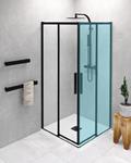 ALTIS LINE BLACK Drzwi prysznicowe przesuwne 78-80 x 200 cm AL1582B Polysan w sklepie internetowym Kąpielowy.pl