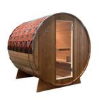 Sauna zewnętrzna ogrodowa 4 - 6 osobowa sucha Fińska w kształcie beczki świerk termiczny TROMSÖ K20180 Sanotechnik w sklepie internetowym Kąpielowy.pl