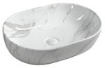 Umywalka nablatowa ceramiczna 59 x 14 x 42 cm DALMA carrara MM417 Sapho w sklepie internetowym Kąpielowy.pl