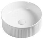 Umywalka nablatowa ceramiczna fi 37 cm PICOBELLO biała AR484 Sapho w sklepie internetowym Kąpielowy.pl