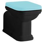 Miska WC stojąca WALDORF 37 x 65 cm odpływ pionowy / poziomy czarna matowa 411631 Kerasan w sklepie internetowym Kąpielowy.pl