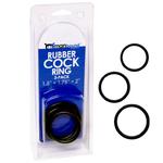 Trzy pierścienie gumowe - Manbound Rubber Cock Ring 3-pack w sklepie internetowym PokojRozkoszy.pl 