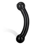 Dildo szklane - Glas Double Bull Black Glass Dildo w sklepie internetowym PokojRozkoszy.pl 