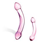 Dildo szklane - Glas Double Trouble Purple Glass Dildo w sklepie internetowym PokojRozkoszy.pl 