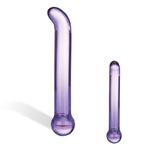 Dildo szklane do punktu G - Glas Purple Glass G-Spot Tickler w sklepie internetowym PokojRozkoszy.pl 