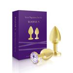 Luksusowe złote plugi analne - Rianne S Booty Plug Luxury Set 2x Gold w sklepie internetowym PokojRozkoszy.pl 