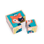 Janod - Klocki drewniane Puzzle 6w1 Las w sklepie internetowym Scandinavianbaby.pl