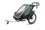 Przyczepka rowerowa dla dziecka - THULE Chariot Sport 1 - niebieska/czarna w sklepie internetowym Scandinavianbaby.pl