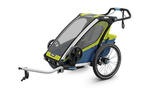 Przyczepka rowerowa dla dziecka - THULE Chariot Sport 1 - zielona/niebieska w sklepie internetowym Scandinavianbaby.pl