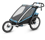 Wózek do biegania, podwójny - THULE Chariot Sport 2 - niebieski/czarny w sklepie internetowym Scandinavianbaby.pl