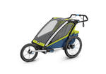 Wózek do biegania, podwójny - THULE Chariot Sport 2 - zielony/niebieski w sklepie internetowym Scandinavianbaby.pl
