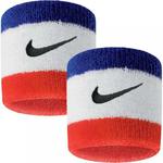 Frotki na nadgarstek Nike Swoosh niebiesko-biało-czerwone 2 szt. N0001565620 w sklepie internetowym Maronix.pl