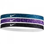 Opaski na włosy Nike Headbands 3 szt. czarna, fioletowa, niebieska N0002560428OS w sklepie internetowym Maronix.pl