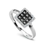 ﻿pierścionek ﻿białe złoto ﻿czarne diamenty w sklepie internetowym Jubiler.pl