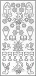 Sticker złoty 01200 - motywy komunijne, kwiaty x1 w sklepie internetowym papierA4.pl