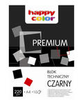 Blok techniczny A3 Happy Color 220g czarny 10k x1 w sklepie internetowym papierA4.pl