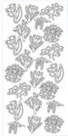 Sticker srebrny 01868 - wiosenne kwiaty x1 w sklepie internetowym papierA4.pl