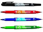 Marker dwustronny Tetis KM501 0,8-3mm zielony x1 w sklepie internetowym papierA4.pl